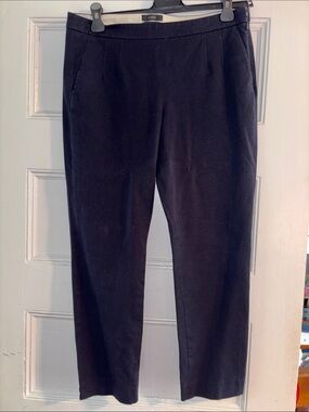 J. Crew Navy Straight-Leg Trousers
